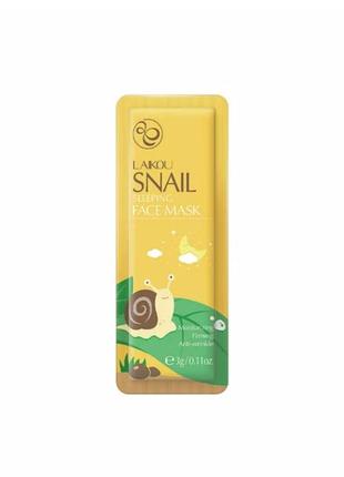 Ночная маска с экстрактом улитки laikou snail sleeping face mask1 фото