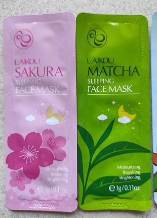 Ночная маска с экстрактом улитки laikou snail sleeping face mask
