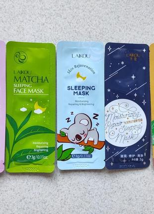 Ночная маска с экстрактом улитки laikou snail sleeping face mask5 фото