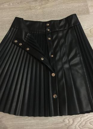Женская юбка zara эко кожа3 фото