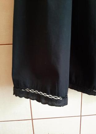 Натуральное черное ярусное платье миди из 100% хлопка3 фото