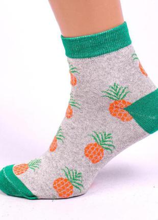 Шкарпетки жіночі ананас сірі