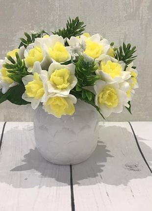Букет нарцисів з мила. 8 березня