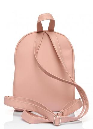 Рюкзак розовый рюкзачок кожаный эко для прогулок городской4 фото