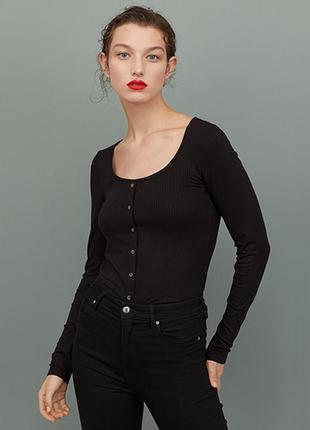 Топ з рельєфного трикотажу h&m 0733100005