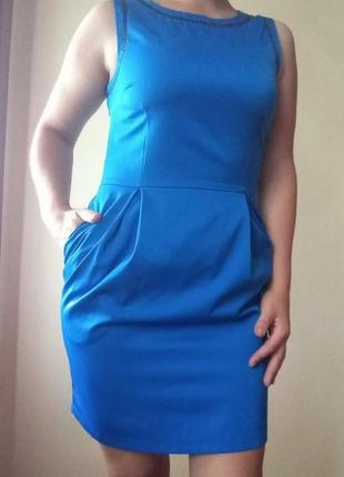 Атласне платня небесного кольру💙