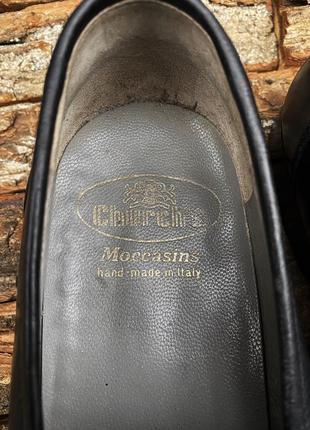 Лоферы church's 41 размер туфли мокасины натуральная кожа италия обувь класса люкс8 фото