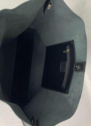 Женская сумка трансформер, натуральная кожа, черная с плетёнкой3 фото