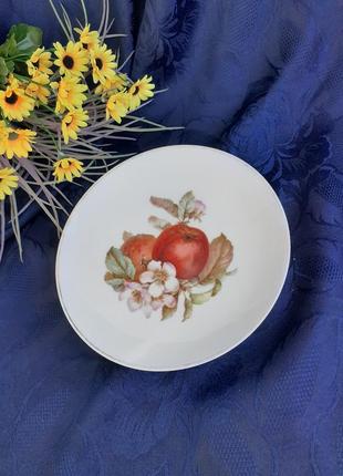 1925 рік! thomas bavaria 🍃🍎🌸 антикварні десертна тарілка яблучний сад кістяний фарфор деколь баварія німеччина