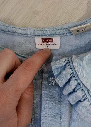 Джинсова сорочка, блуза levi's з цупкої тканини3 фото