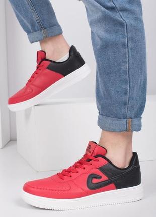 Стильные красные мужские кроссовки кеды криперы модные кроссы