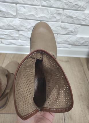 Vero cuoio осенние кожаные ботинки с перфорацией 37 р светло коричневые 24 см4 фото