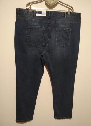 Большой размер фирменные базовые стрейчевые утягивающие стройнящие джинсы батал качество!3 фото