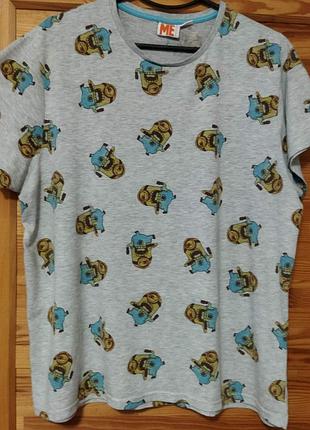Оригінальна трикотажна футболка minion від primark розмір xl (52-54)