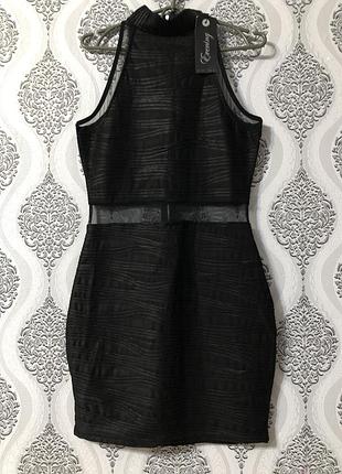 Платье чёрное на талии сеточка