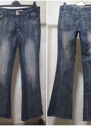 Винтажные стрейчевые джинсы клеш1 фото