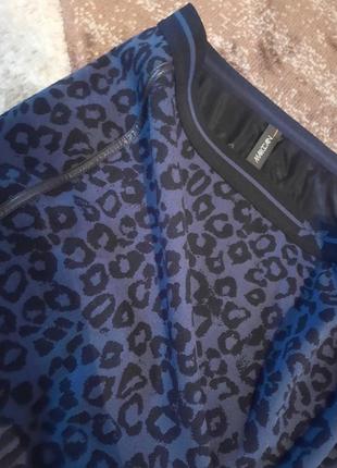 Изумительная юбка цвета черники принт леопард marc cain2 фото