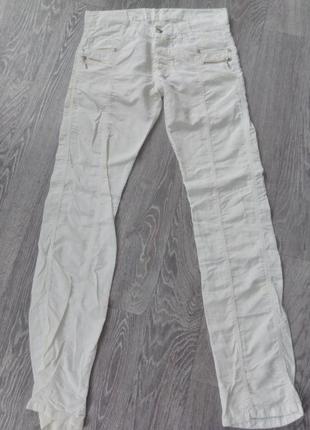 Мужские брюки летние повседневные белые 50 l