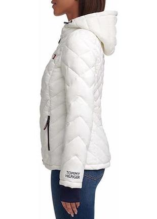 Куртка жіноча tommy hilfiger womens packable hooded puffer jacket 1506135 white xl4 фото