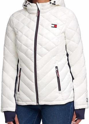 Куртка жіноча tommy hilfiger womens packable hooded puffer jacket 1506135 white xl2 фото