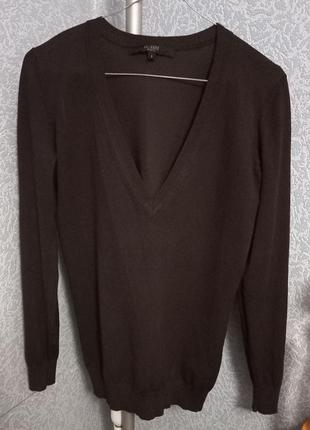 Пуловер темно коричневый.1 фото