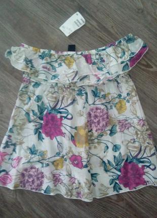 Топ h&m c рюшами, р.38евр