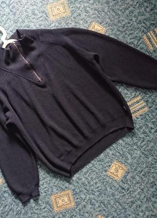 Трендовый мериносовый свитер maselli / вязаный джемпер с воротником на молнии, унисекс2 фото