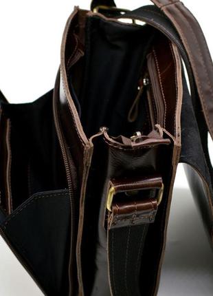 Мужская качественная кожаная сумка через плечо2 фото