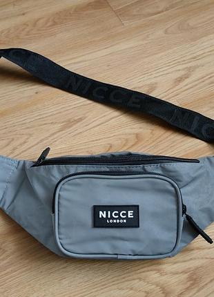 Сумка бананка мессенджер nicce london  рефлективная сумка бананка nicce унисекс