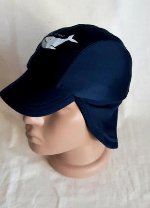 Пляжна кепка панамка з захистом білий кит h&m (швеція на 3-6 місяців (40-44см)1 фото