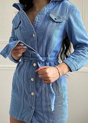 Джинсовое платье boohoo 2