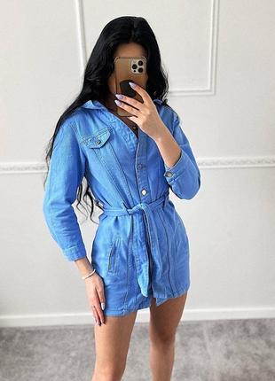 Джинсовое платье boohoo 3
