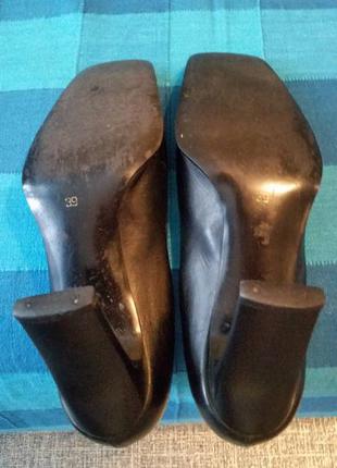 Кожаные деловые черные туфли р.40-41 ст.26,5см5 фото