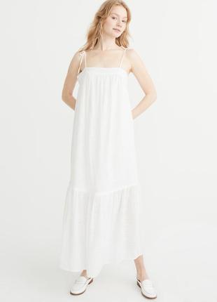 Белое хлопковое платье abercrombie & fitch2 фото