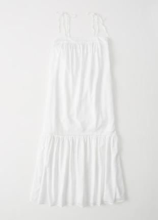 Белое хлопковое платье abercrombie & fitch4 фото