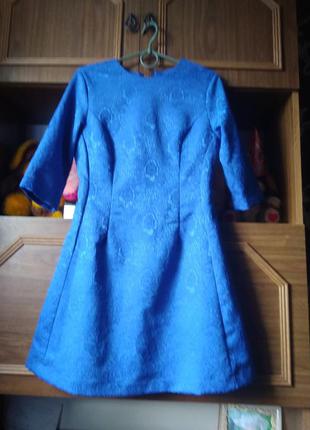 Плаття синього кольору1 фото