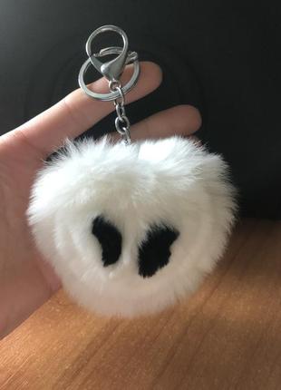 Брелок серце натуральне хутро 3