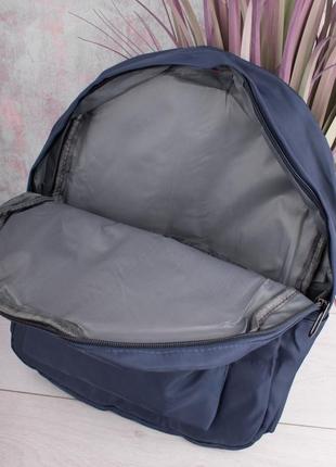 Стильний синій рюкзак з малюнком з текстилю3 фото