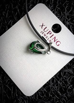 Ювелірна біжутерія xuping jewelry, підвіска з фіанітами на шнурку6 фото