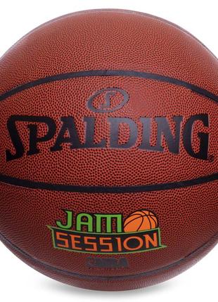 Мяч баскетбольный composite leather spalding jam session brick 76031z