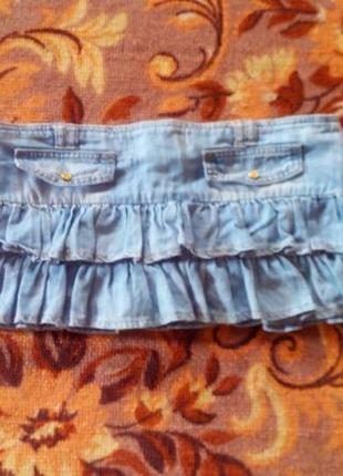 Джинсова спідниця-шорти