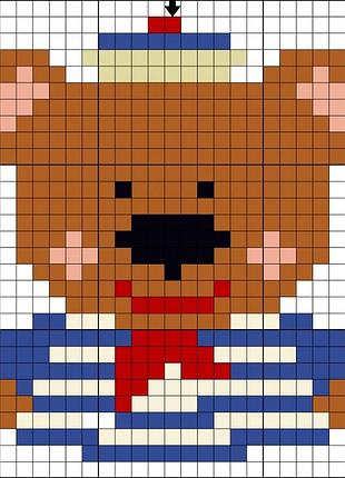 Алмазна вышиивка. картинка-наклейка ведмежата