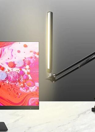 Настольная led лампа на струбцине forlock черная 10 вт9 фото