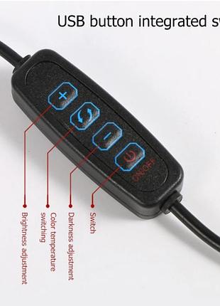 Настольная led лампа на струбцине forlock белая 10 вт7 фото