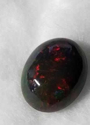 Эфиопский черный опал  3.50 cts  12.20 x 9.90 x 5.90 mm6 фото