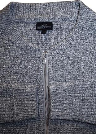 Чоловіча кофта на блискавці бомбер меланж next l m