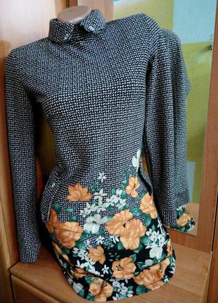 Сукня з ефектом вишиванки