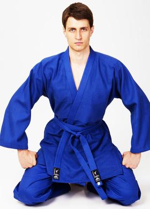 Кимоно для дзюдо синее matsa ма-00151 фото