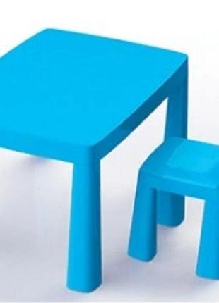 Стіл і стілець 2в1, тм doloni дитячий пластиковий столик і стілець-табурет долони2 фото