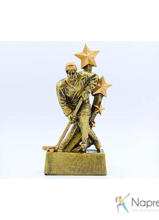Статуетка (фігурка) нагородна спортивна хоккей хоккеїст hx4632-c (р-р 8х3х15 см)1 фото